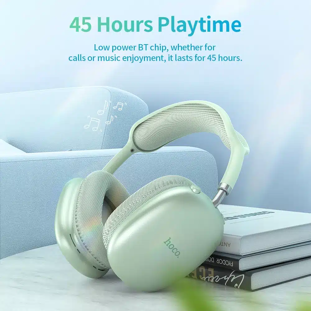 Hoco-W35-Air-Wireless-Headphone-Green-Color
